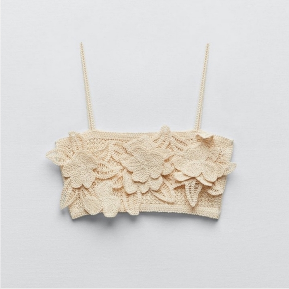 Zara 2 Piece Crochet Crop Top + Fringed Skirt - Picture 10 of 16